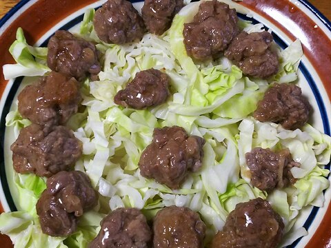 キャベツと牛肉のレンジ蒸し